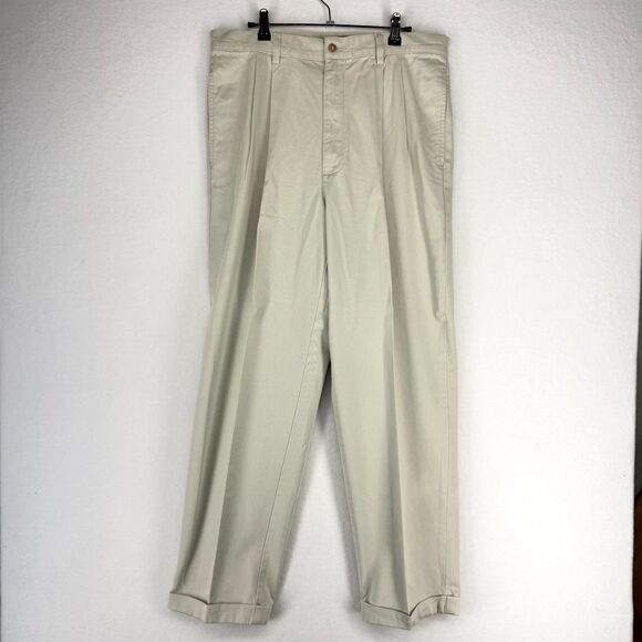 Gap Easy Fit Khakis Light Cream‎ 100% Cotton Mens Size 34/30 - Picture 1 of 9